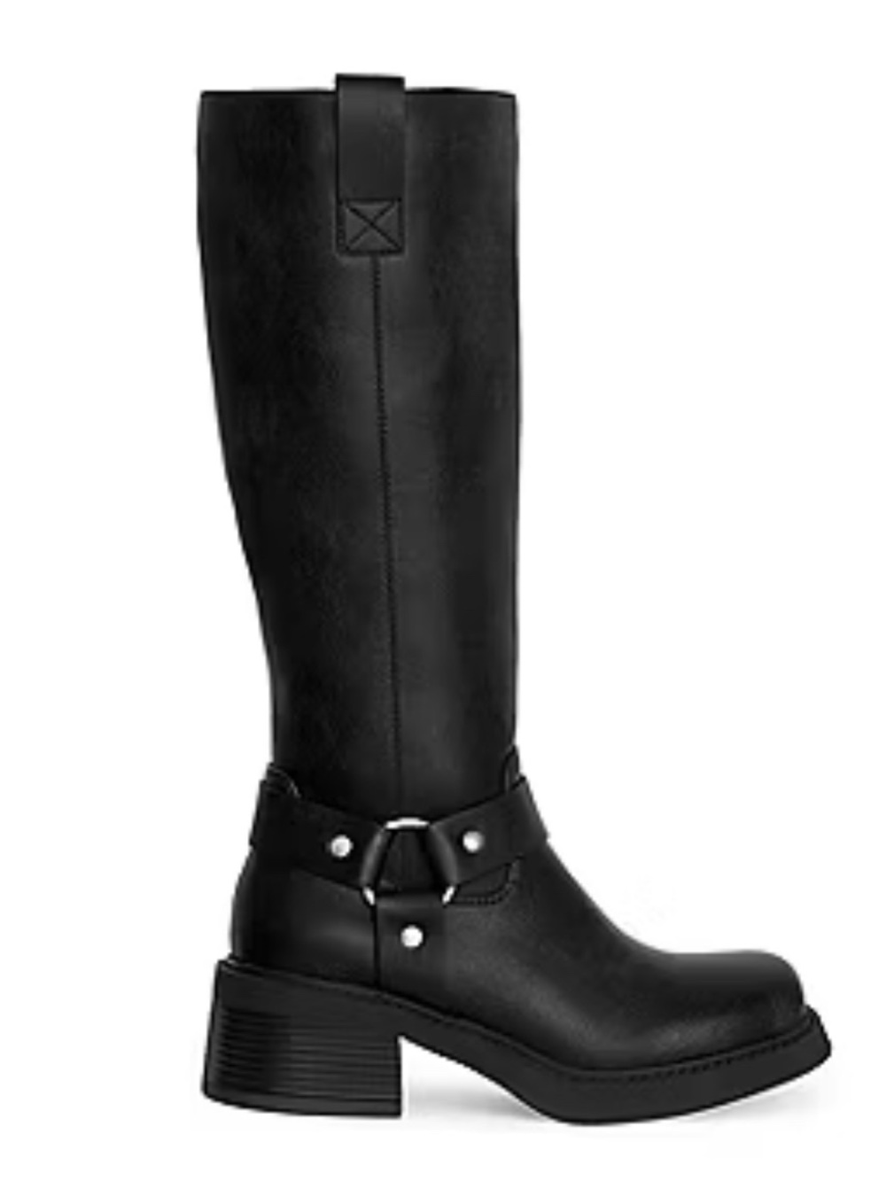 RM Rebecca Minkoff Womens Sona Stacked Heel Motorcycle Boots